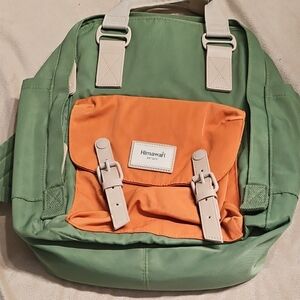 Himawari Green & Orange Backpack - Casual Daypack